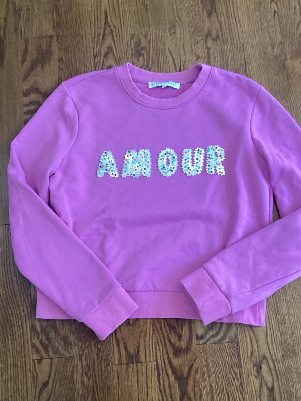 Endless Rose Pink Floral 'AMOUR' Crewneck Sweatshirt